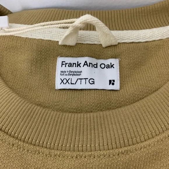 NWT Frank And Oak Sweater Men’s Organic Cotton French Terry Crewneck Size XXL - Picture 10 of 16